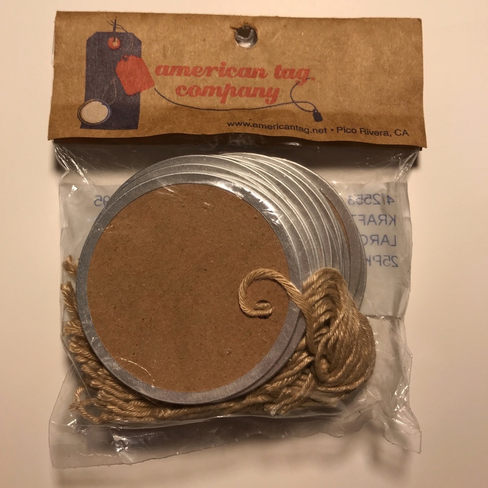 Kraft Metal Rim Tag - Picture 2 of 2